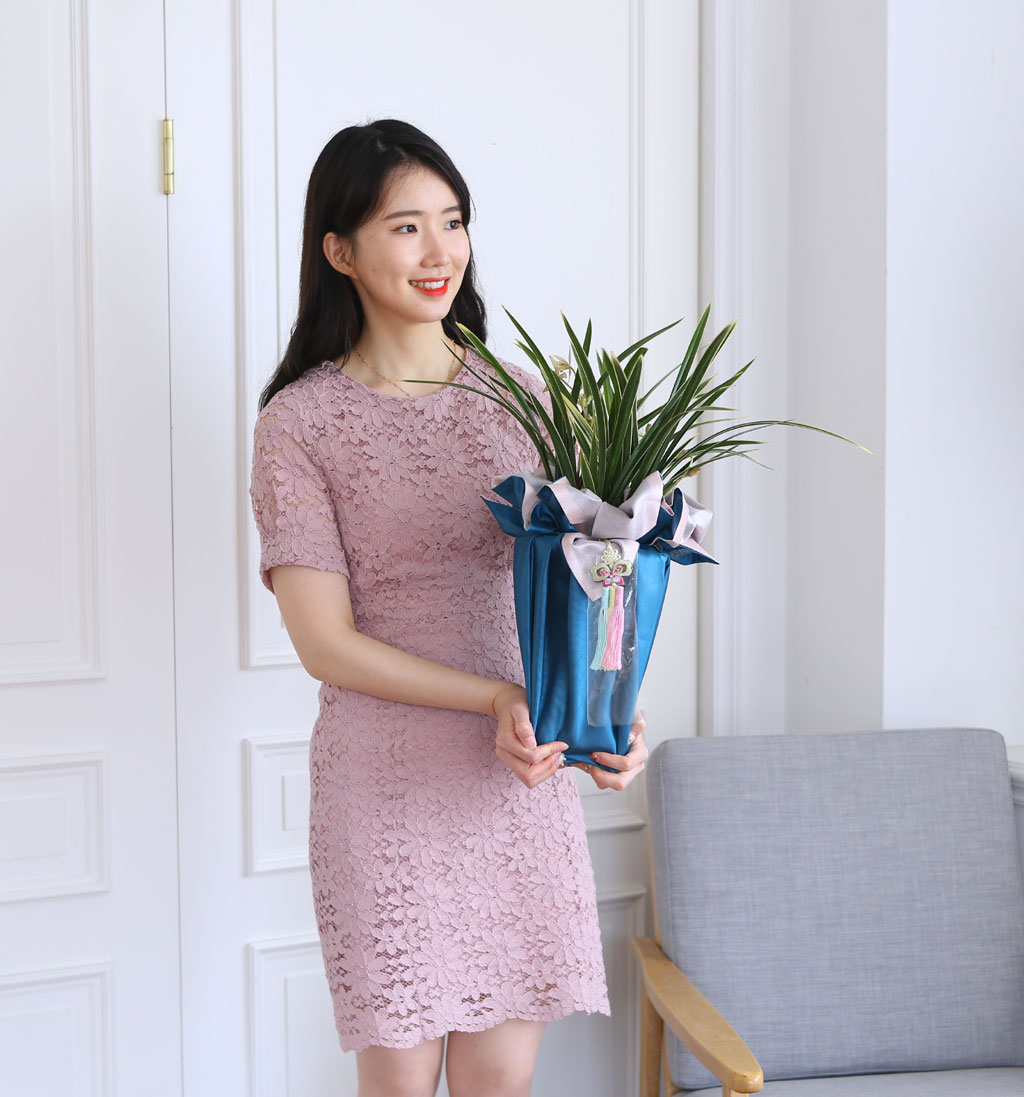 (서울만 가능)정성이 느껴지는 보자기 포장 - 고급 동양란 황룡관