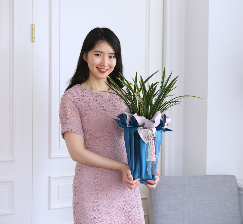 (서울만 가능)정성이 느껴지는 보자기 포장 - 고급 동양란 황룡관