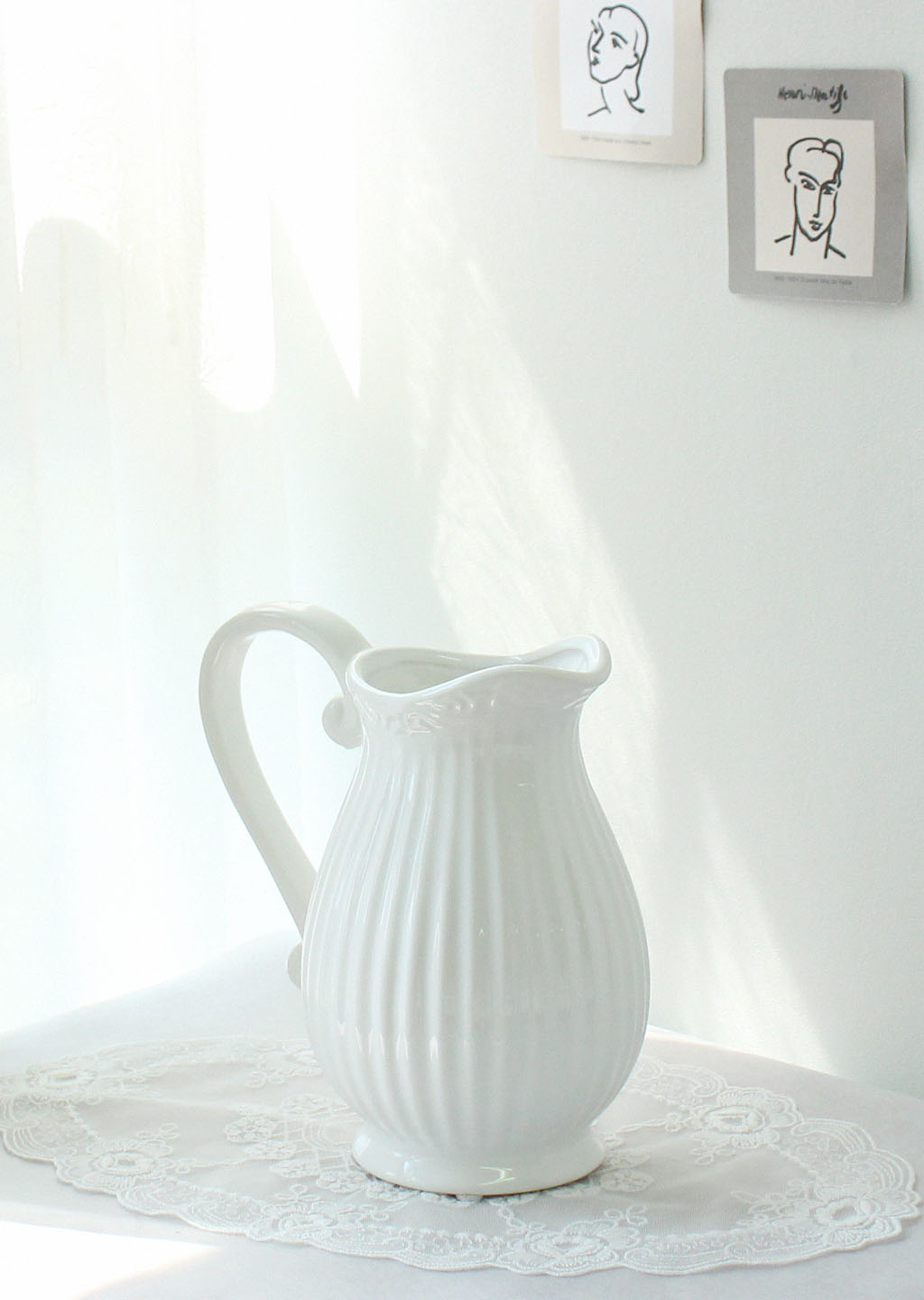 White Glass Vase