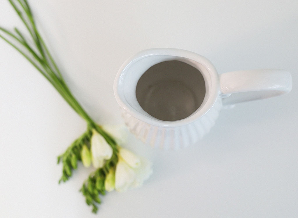 White Glass Vase