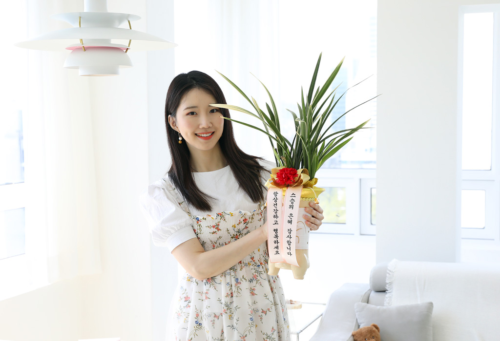 존경의 마음을 담은 동양란 - 잎이 무늬가 있는 황룡금